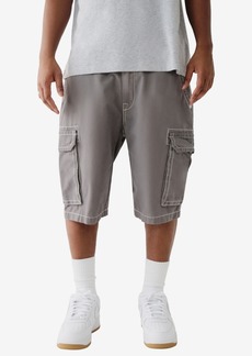 "True Religion Men's Big T Cargo Shorts- 12"" Inseam - Granite Gray"
