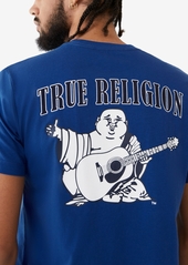 True Religion Men's Buddha Logo Crewneck Short Sleeve T-shirt - Cobalt