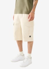 "True Religion Men's Classic Cargo Shorts- 12"" Inseam - White"
