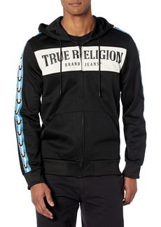 True Religion Men's Damask Zip Up Hoodie