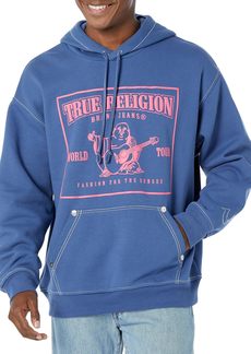 True Religion Men's Relaxed Big T Pullover Hoodie