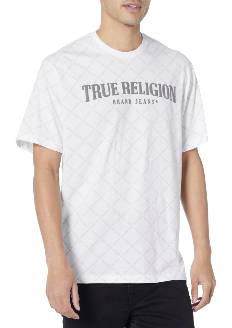 True Religion Men's Relaxed Monogram Arch Tee