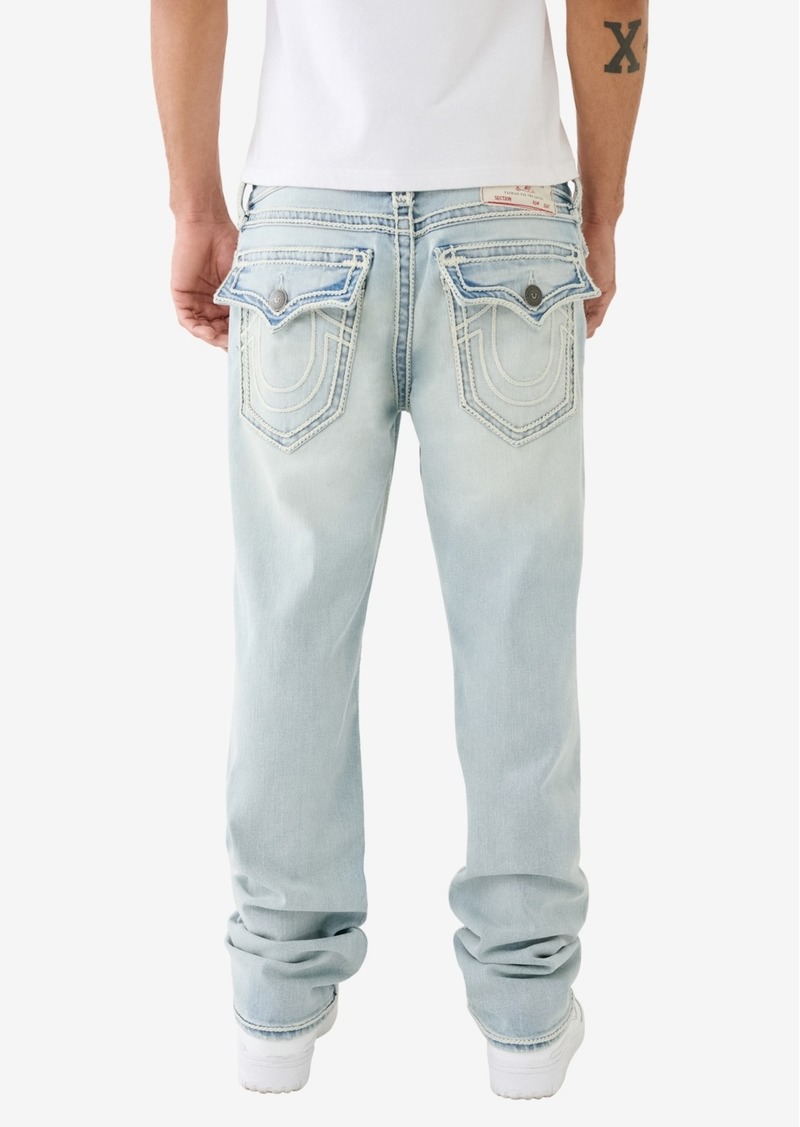 True Religion Men's Ricky Rope Stitch Straight Jeans - Kolari Light Wash