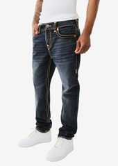 True Religion Men's Rocco Skinny Super T Flap Jeans - Chanson Blue Black Wash