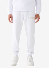 True Religion Men's Shine Arch Logo Classic Jogger Pants - Optic White