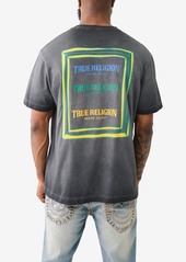 True Religion Men's Short Sleeve Dyed Printed Resort T-shirts - Jet Black