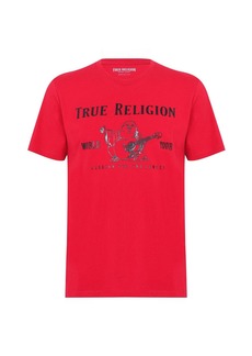 True Religion Men's Short Sleeve Metallic Buddha Tee True RED XXXL