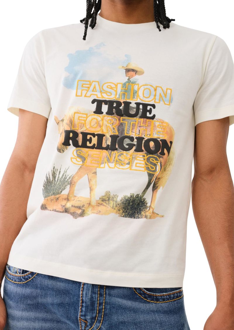 True Religion Men's WATERBASE Embro Cowboy TEE