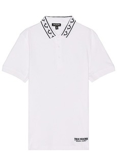 True Religion Relaxed Branded Collar Polo