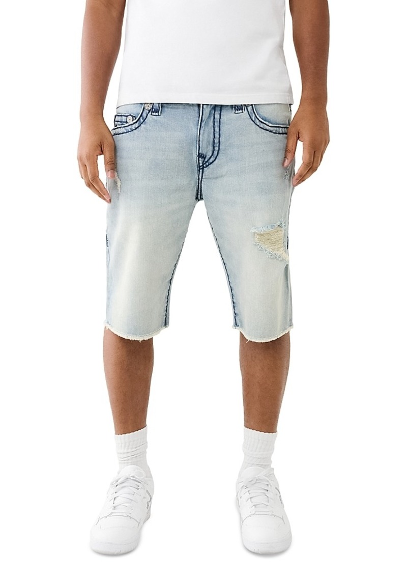 True Religion Ricky Super T Jean Shorts in Shore Light Wash