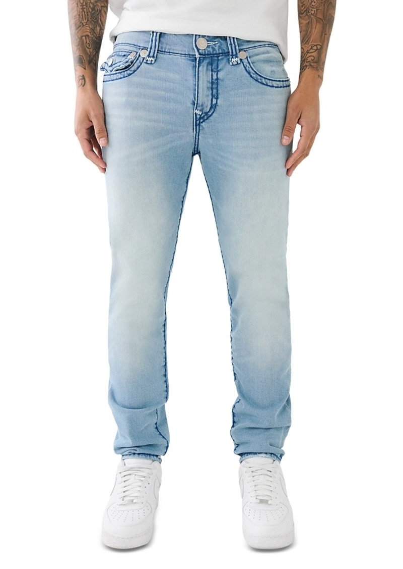 True Religion Rocco Super T Flap Skinny Jeans in Havana Light Blue