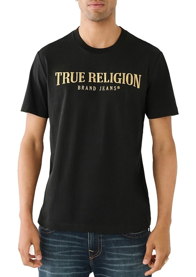 True Religion Short Sleeve Gold Arch Logo Tee