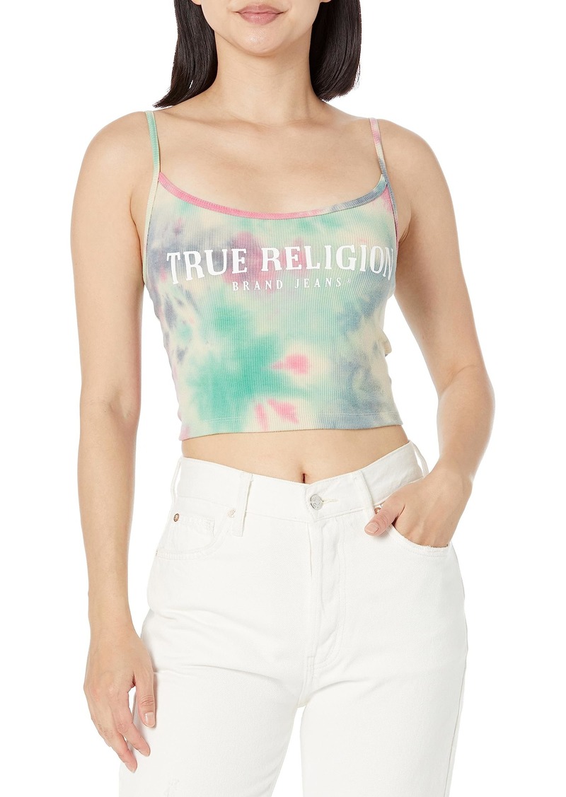 True Religion Women's Arched Logo Crop Cami