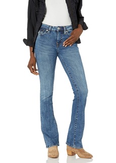True Religion Women's Becca Mid Rise Bootcut Flap Jean
