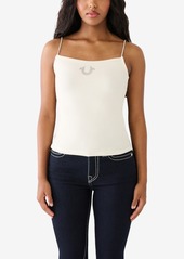 True Religion Women's Crystal Strap Tank Top - Winter White