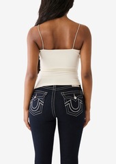 True Religion Women's Crystal Strap Tank Top - Winter White