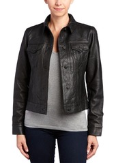 True Religion Women's Dusty Western Leather Jacket