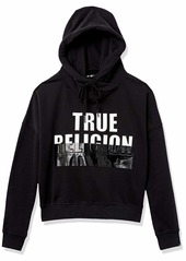 True Religion Women's Graphic Logo Long Sleeve Hoodie