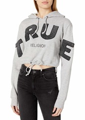 True Religion Women's Long Sleeve Pullover Fleece Hoodie