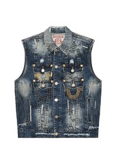 True Religion x Bad Weather Denim Stacked Pocket Vest