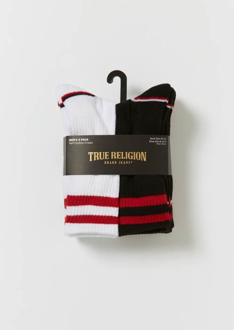 True Religion Varsity Striped Sock Set - 8 Pack