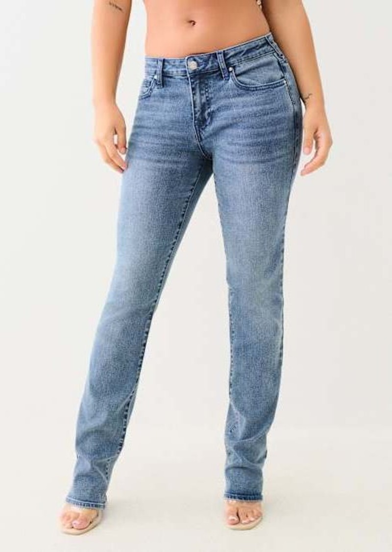 True Religion Women's Billie Mid Rise Straight Jean