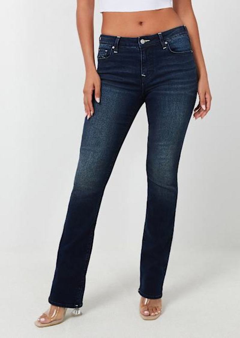 True Religion Women's Billie Mid Rise Straight Jean