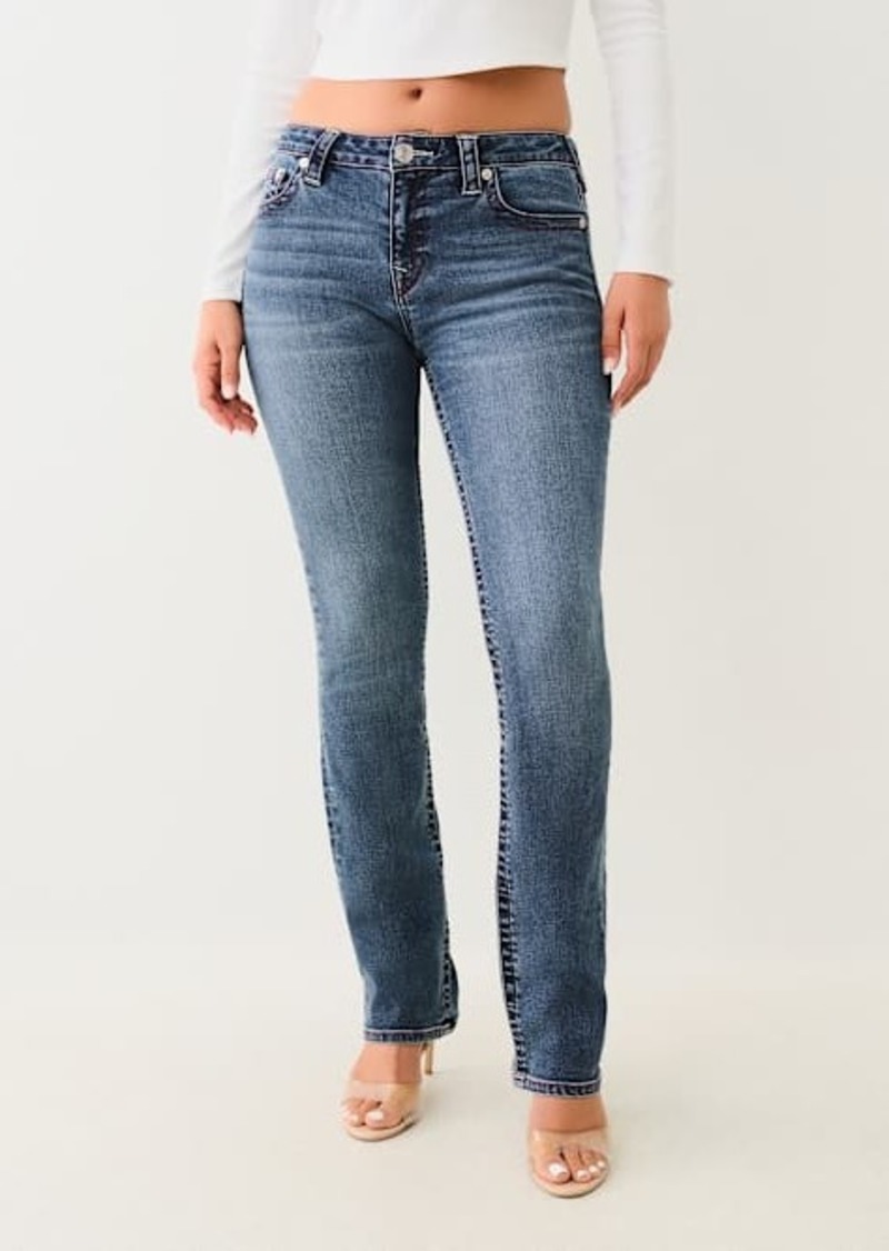 True Religion Women's Billie Mid Rise Straight Jean