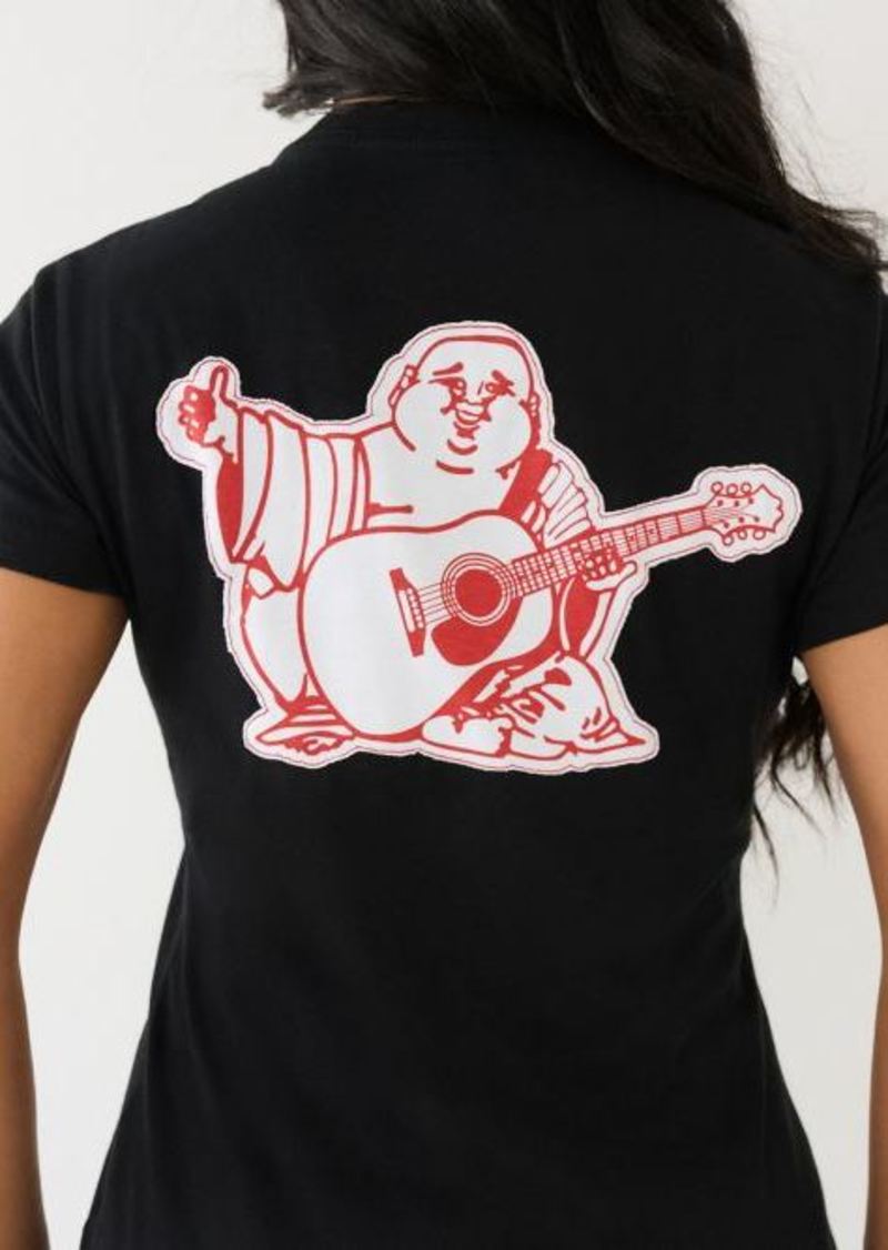 True Religion Women's Buddha Applique T-Shirt