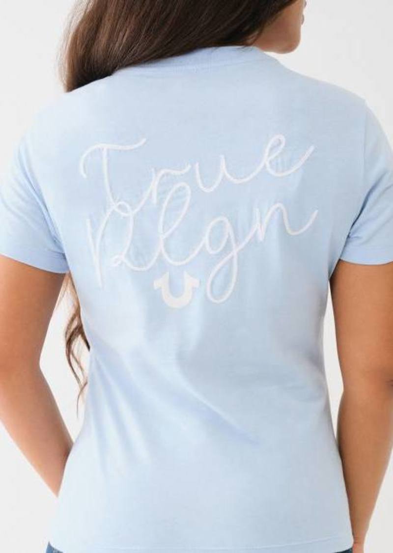 True Religion Women's Chain Stitch Logo T-Shirt