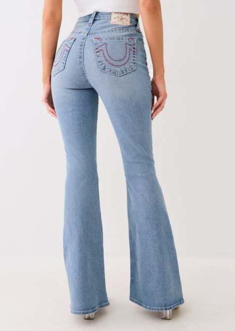 True Religion Women's Charlie High Rise Vintage Flare Jean