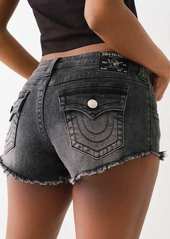 True Religion Women's Cheeky Frayed Short