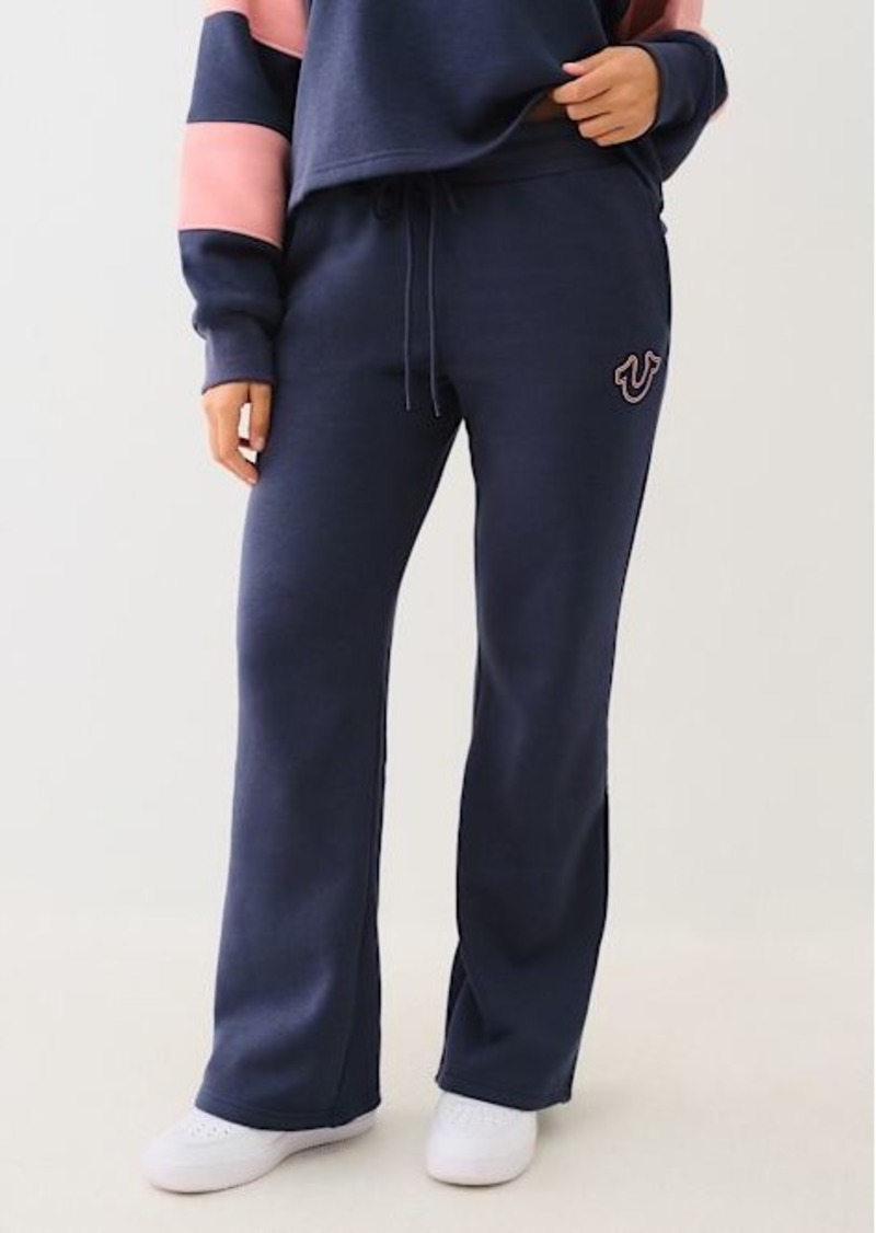 True Religion Women's Collegiate Straight Leg Sweat Pant