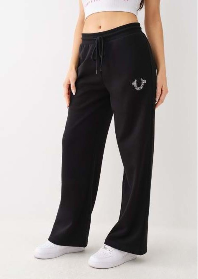True Religion Women's Crystal French Terry Sweat Pant