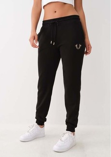 True Religion Women's Crystal Horseshoe Jogger