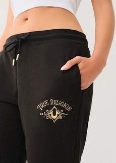 True Religion Women's Crystal Metallic Jogger