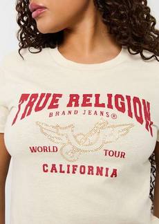 True Religion Women's Crystal Retro Crew T-Shirt