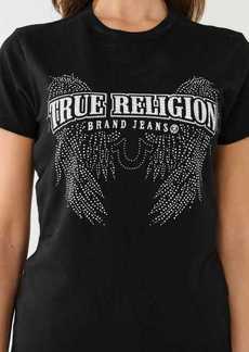True Religion Women's Crystal Wing Crew T-Shirt