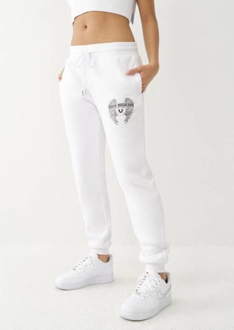 True Religion Women's Crystal Wing Drawstring Jogger