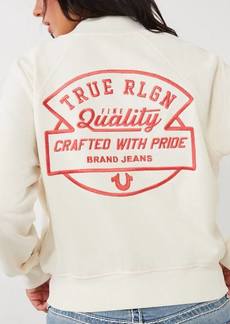 True Religion Women's Embroidered Logo Bomber Jacket