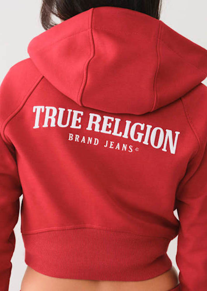 True Religion Women's Embroidered Logo Zip Track Jacket