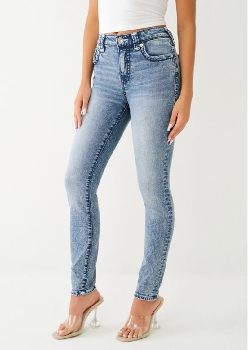 True Religion Women's Halle Mid Rise Super Skinny Jean