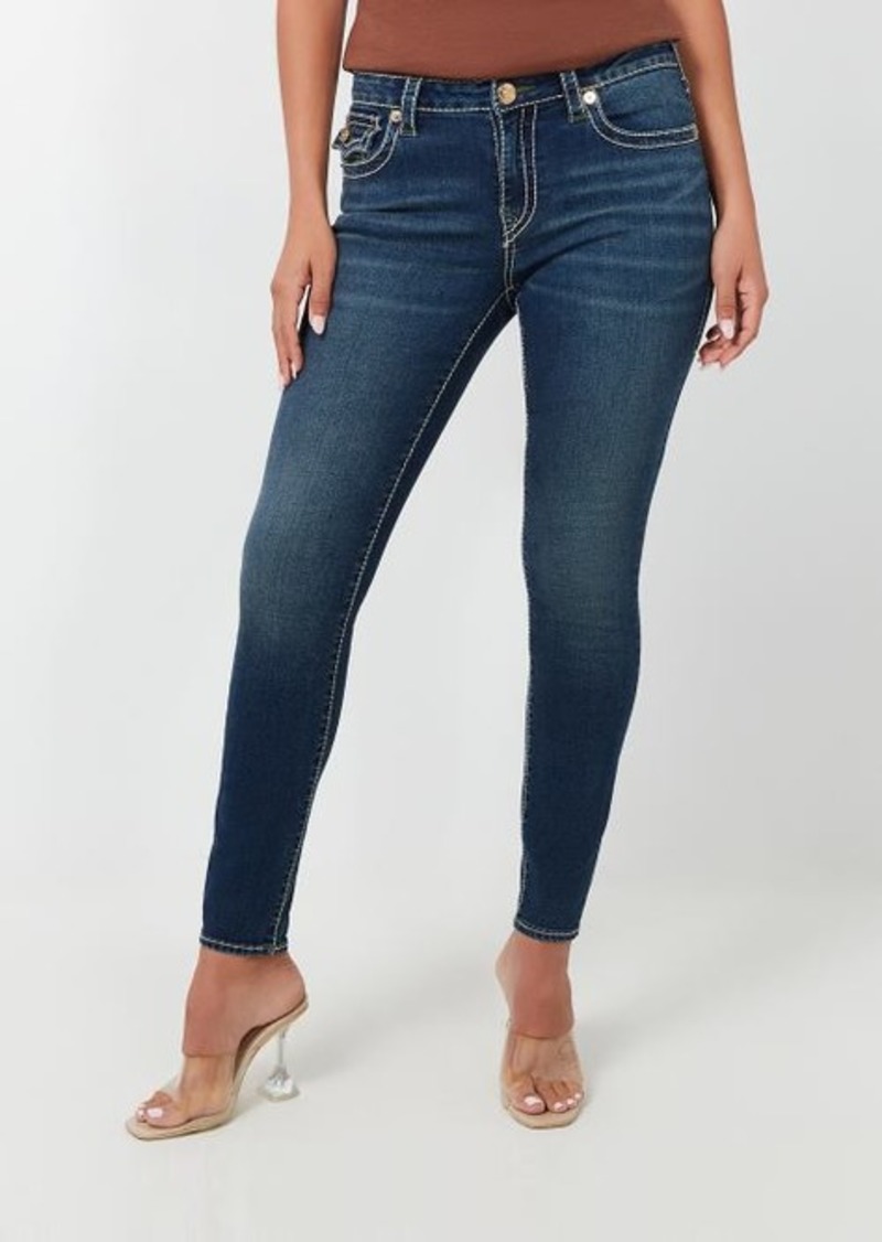 True Religion Women's Jennie Big T Mid Rise Skinny Jean