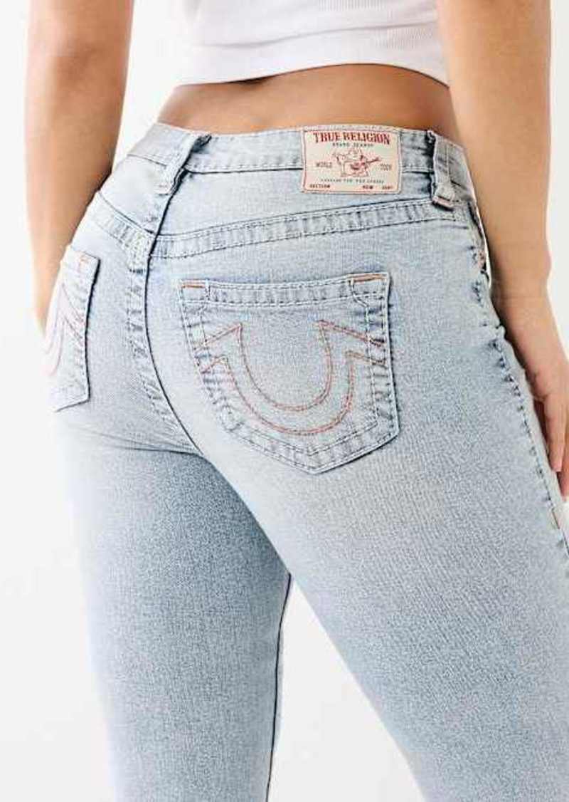 True Religion Women's Jennie Mid Rise Big T Curvy Skinny Jean