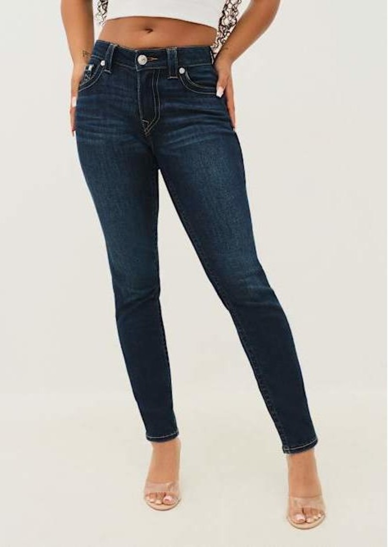 True Religion Women's Jennie Mid Rise Curvy Skinny Jean