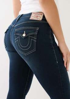True Religion Women's Jennie Mid Rise Flap Curvy Skinny Jean