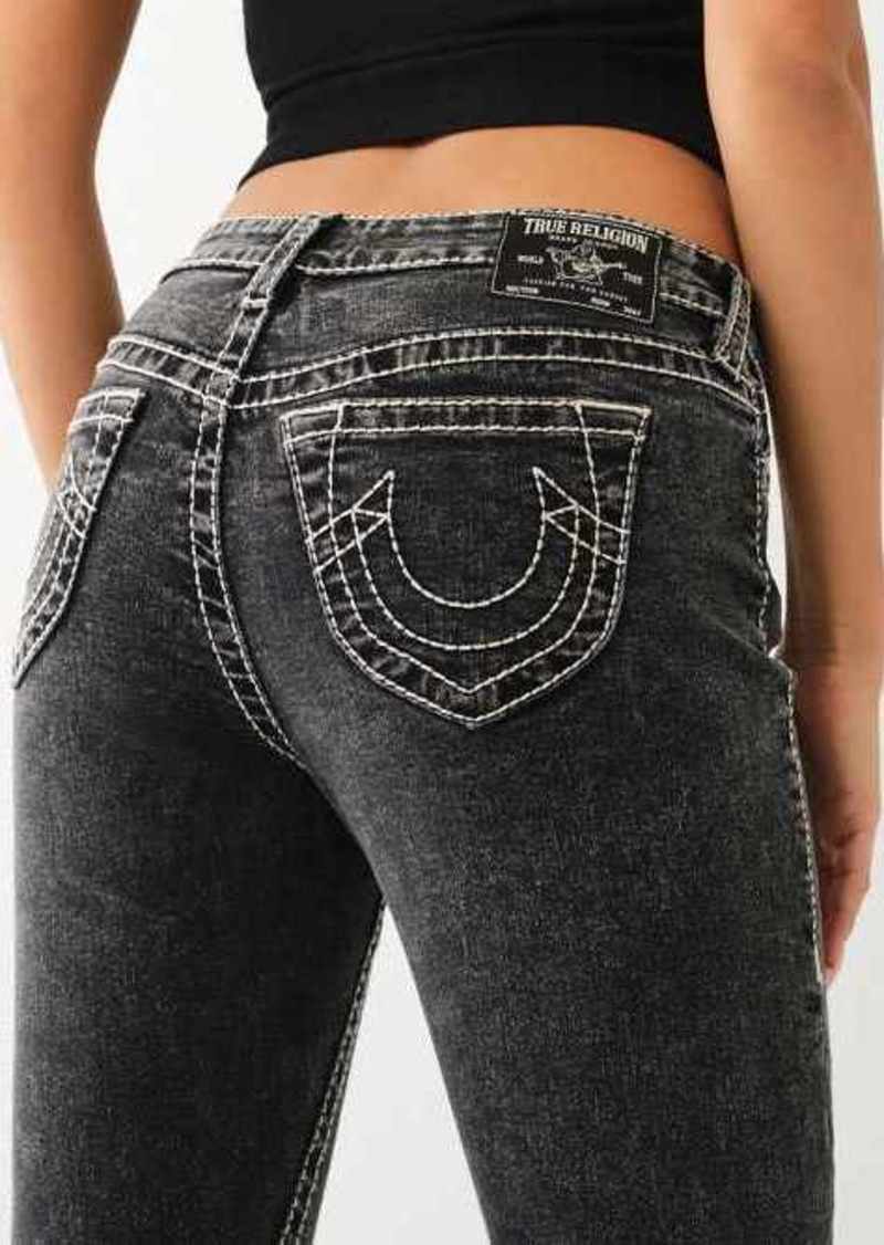 True Religion Women's Joey Low Rise Big T Flare Jean