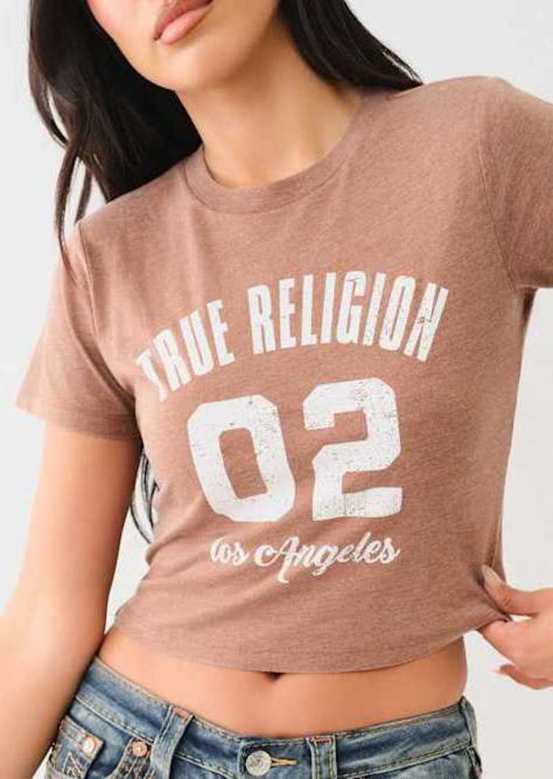 True Religion Women's La Burnout Baby T-Shirt