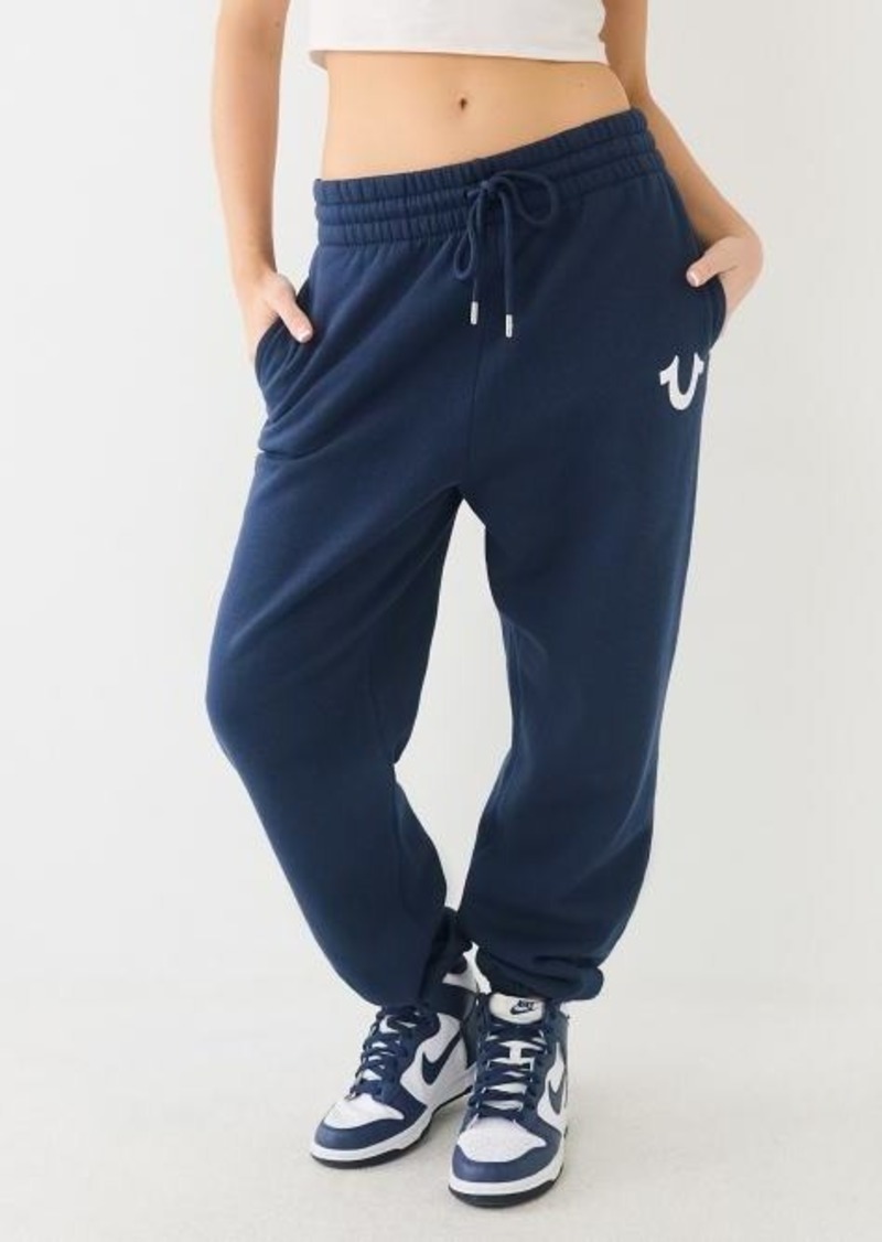 True Religion Women's Logo Relaxed Jogger