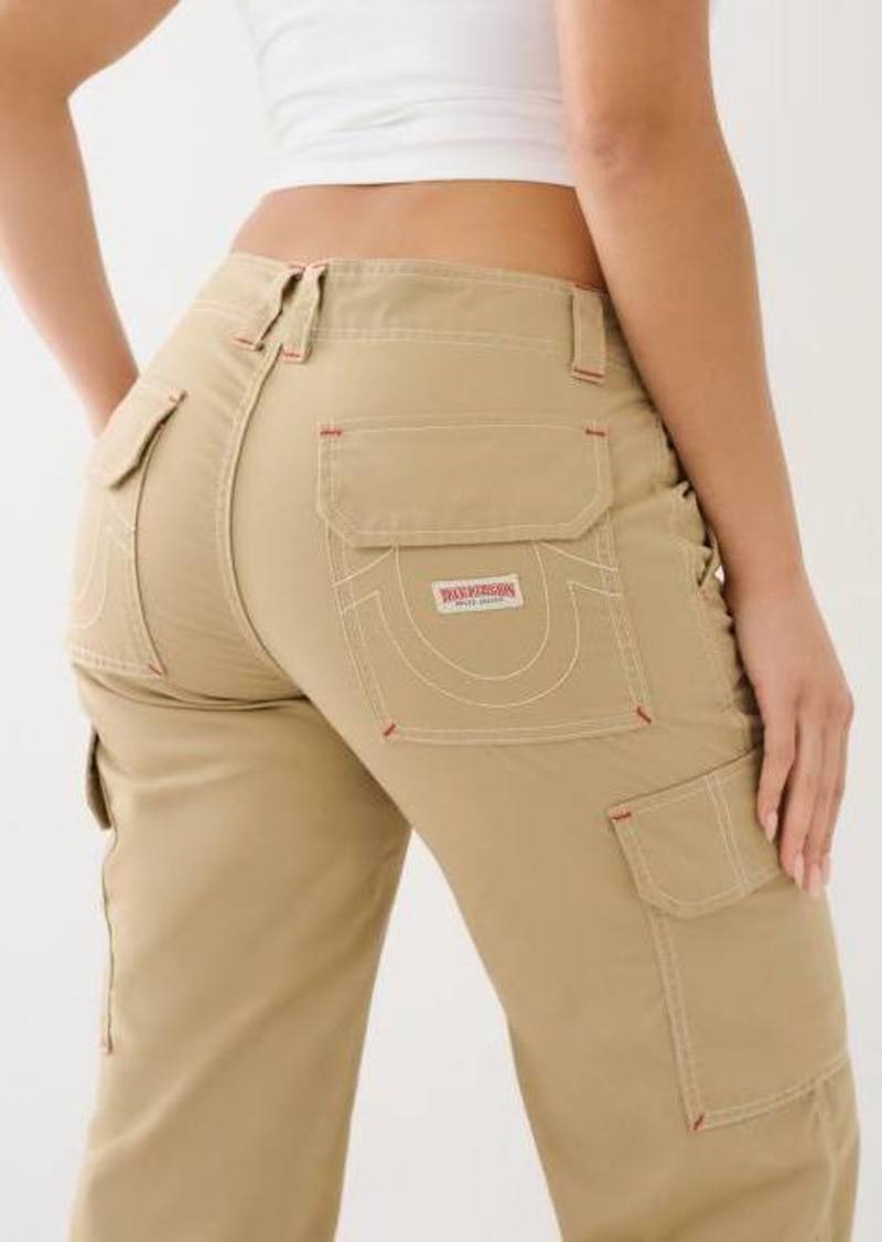 True Religion Women's Military Single Needle Cargo Pant